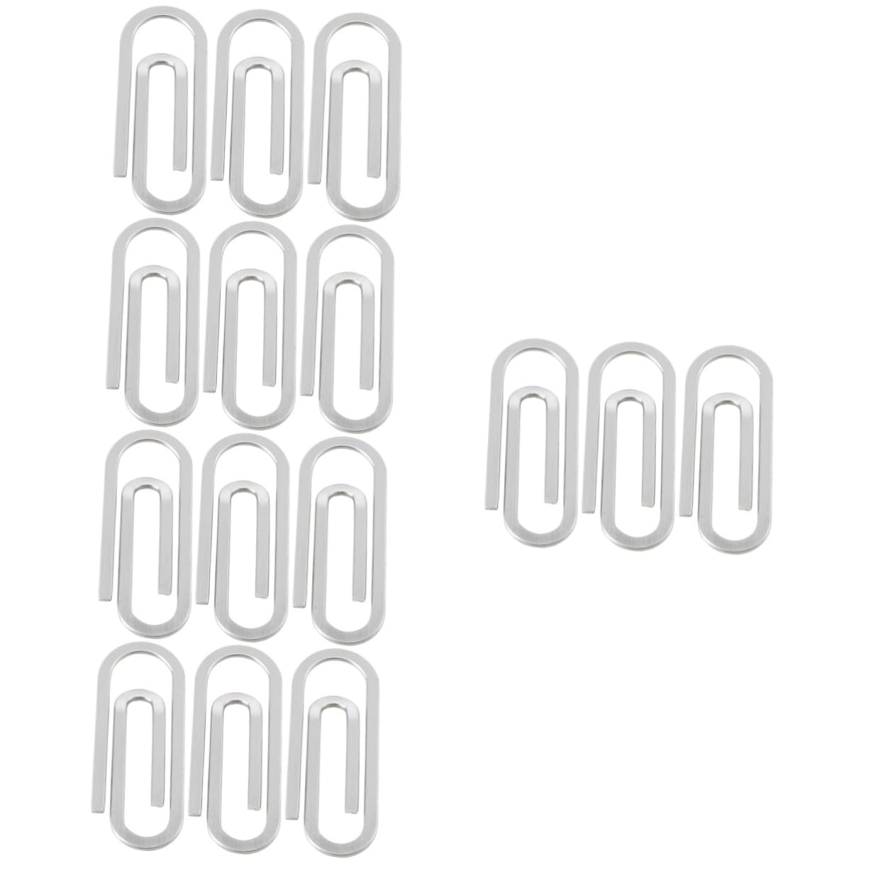 OSALADI 5 Set Portafoglio Carta Clip Raccoglitore File Colorato Graffetta Per Fogli Fermasoldi in Metallo Graffetta Per Ufficio Piccole Clips Acciaio Inossidabile Argento 3 Pezzi * 5