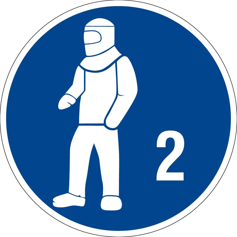 Gebotszeichen - Schutzkleidung benutzen Typ 2 - Kunststoff selbstklebend - 40 cm