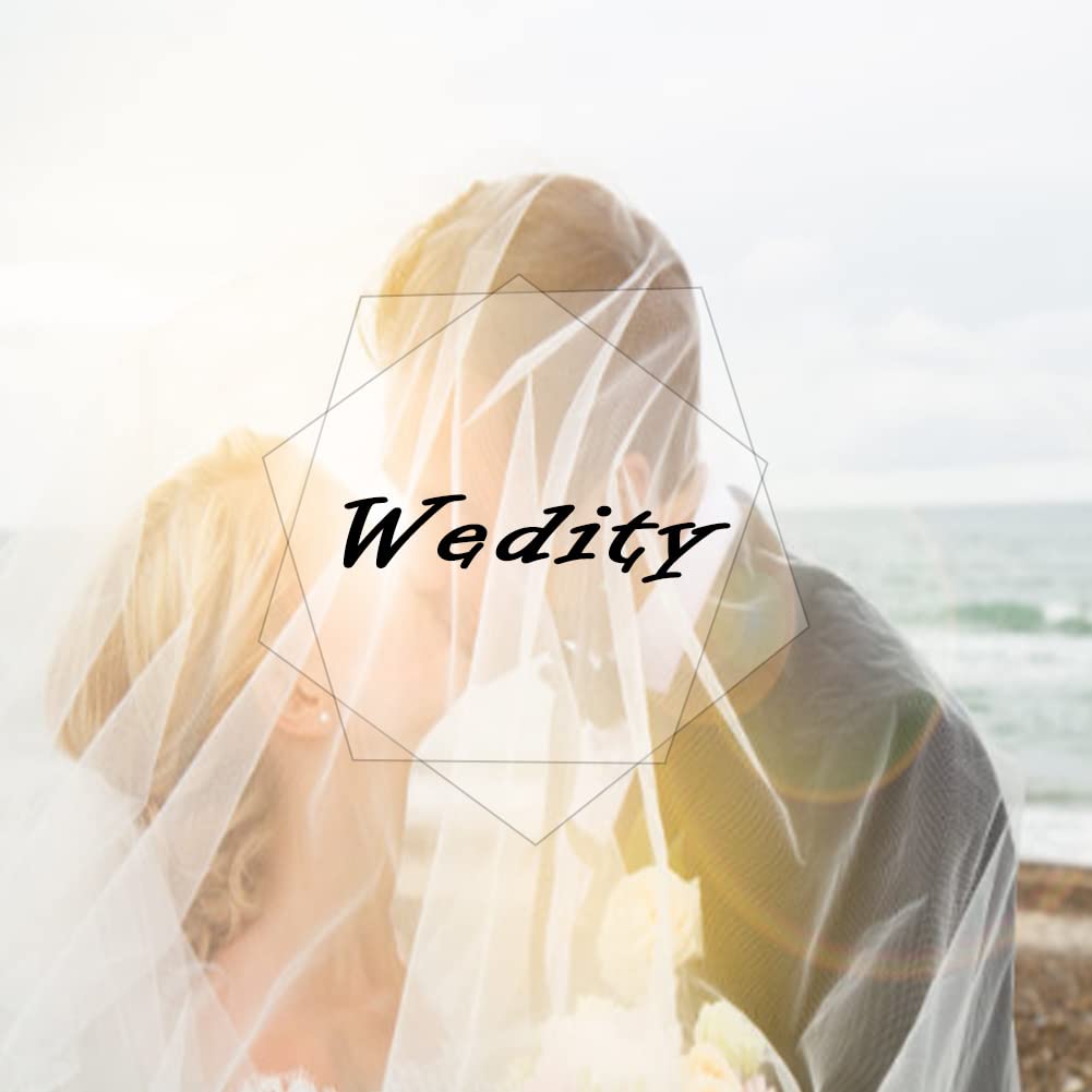 Welon dla panny młodej, 2-poziomowy, biały tiul dla panny młodej, długość do łokci, welon na czubki palców z krawędzią tnącą, ozdoba do włosów dla panny młodej z grzebieniem
