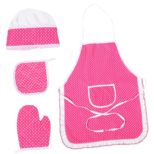 Yardenfun Cooking Apron for Boys and Girls Toddler Apron Set Chef Hat Perfect for Baking and Art Durable and Easy to Use