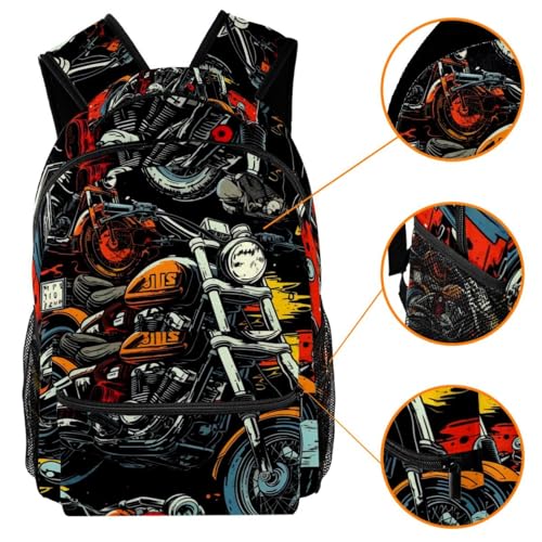 Sac à dos de campus multicolore unisexe avec porte-bouteille - 3