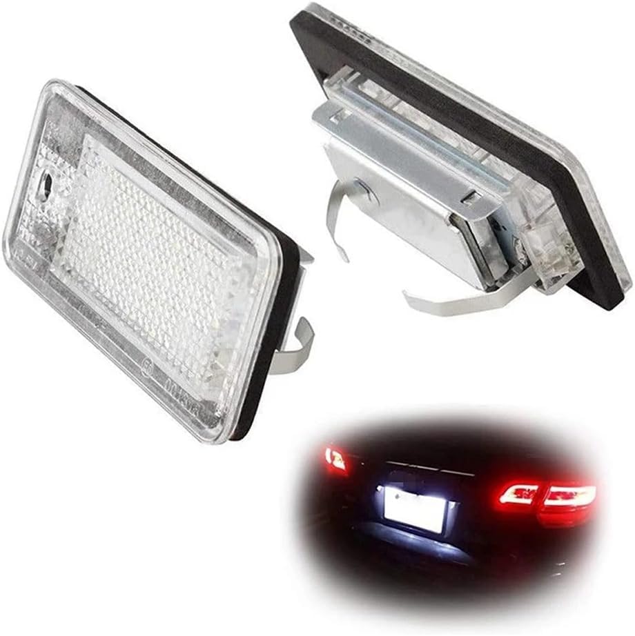 For Audi A3 A4 A6 S6 A8 Q7 Auto License Plate Lamps Lights White LED