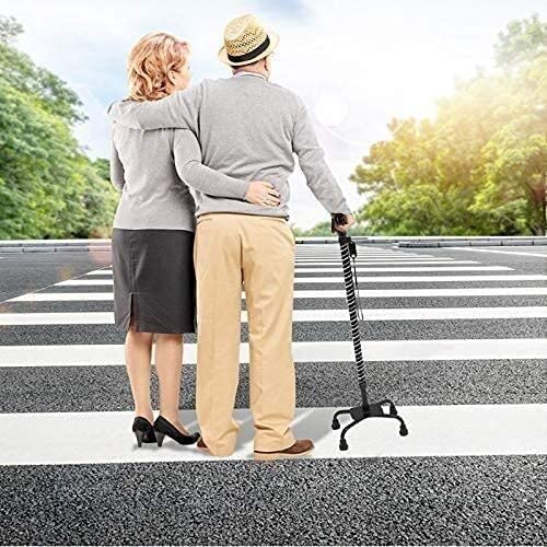 Kule laskowe — dla osób starszych czterostopowa laska teleskopowa wielofunkcyjna laska skurczowa z czterema pazurami i lekką kulą lufową Nice Family