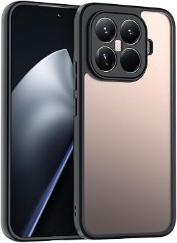 Spia Xiaomi 15T Pro ile Uyumlu K l f Siyah Vulga Sert Kapak Orijinal Xiaomi 15T Pro ile Uyumlu, Siyah