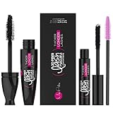 3D Fiber Lash Mascara - Best for Thickening & Lengthening - Paraben-Free - Highest Quality Natural & Non-Toxic Hypoallergenic Ingredients - Includes Bonus Eyelash eBook with Pro-Tips (Blackest Black)