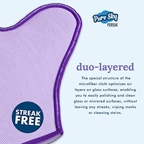 Pure-Sky Glass Cleaning Cloth Glove - Just Add Water No Detergents Needed – Streak Free Magic Ultra Microfiber Window Polishing Glove - For Windows, Glass, Mirror And Screen - Leaves No Wiping Marks #TOP5