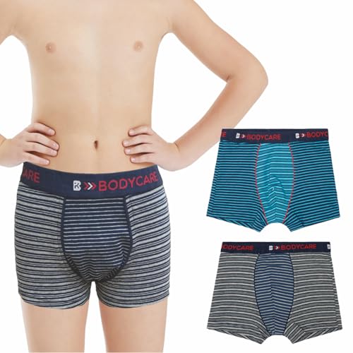 Image of BODYCARE Boys Cotton Solid Trunks Pack of 2 | Soft & Breathable Innerwear | Comfortable Elastic Waistband | Kids Underwear | Skin-Friendly Fabric