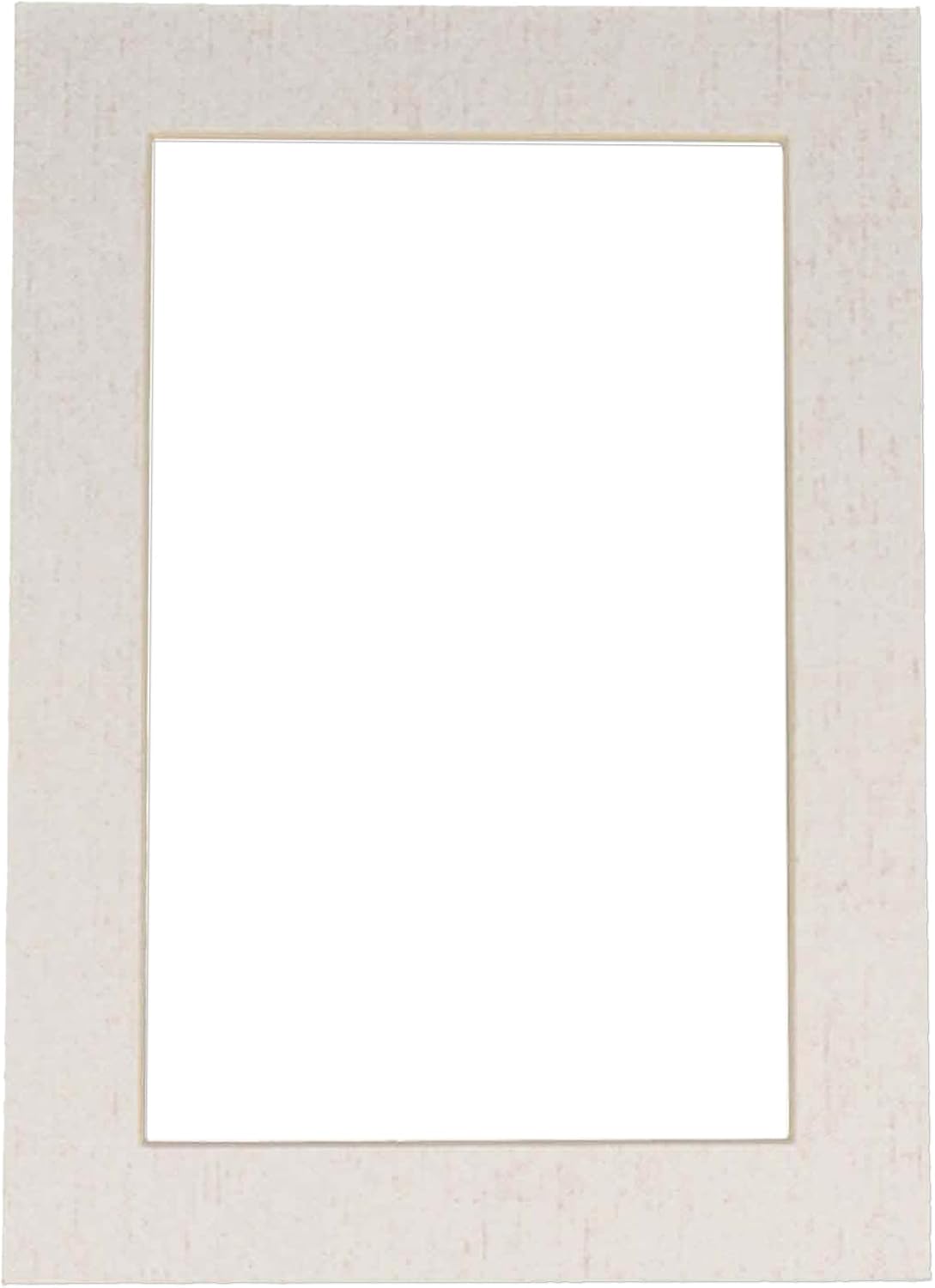 Poster Palooza 11x14 Mat Bevel Cut for 9x12 Photos - Acid Free White Linen Canvas Precut Matboard - For Pictures, Photos, Framing - 4-ply Thickness