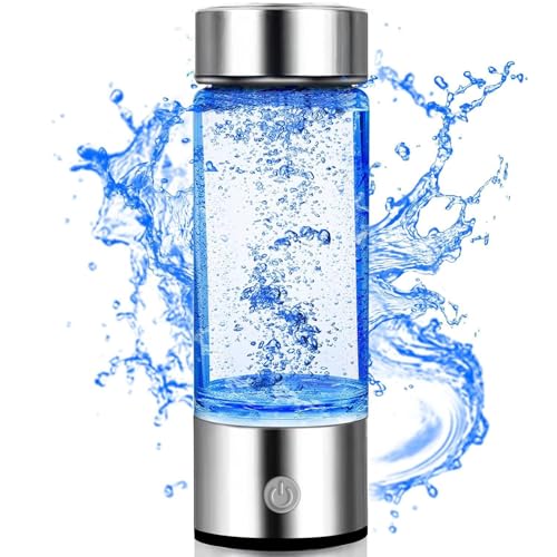 AquaFalcon Hydrogen Water Bottle Generator Portable Hydrogen Water Ionizer Machine Water Purifier Pitcher w SPE/PEM Tech Rechargeable Filtered Water Bottle High-Concentration