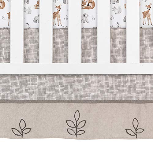 Lambs & Ivy Painted Forest 4-Piece Crib Bedding Set - Gray, Beige, White #TOP5