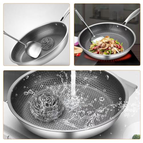 Sartén Wok de Acero Inoxidable Cabilock con Mango miniatura 2