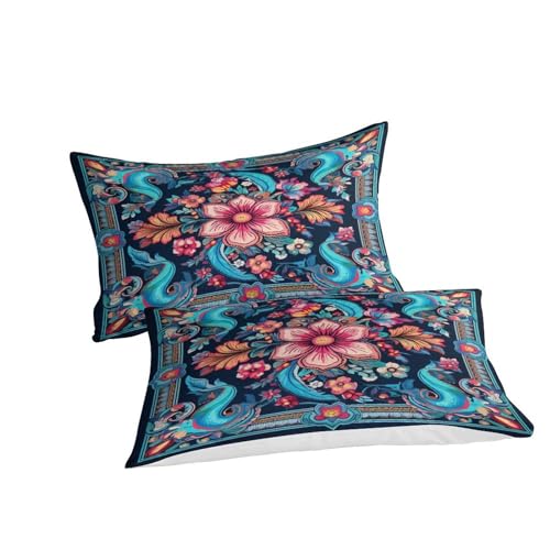 Parure de lit microfibre imprimée 3D avec housse de couette Bohême - 6
