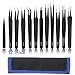 BOENFU Precision Tweezers Set, 12 PCS ESD Tweezer Kit, Anti-Static Stainless Steel Tweezers Kit Curved Tweezers with Case for Craft, Jewelry, Electronics, Laboratory Work