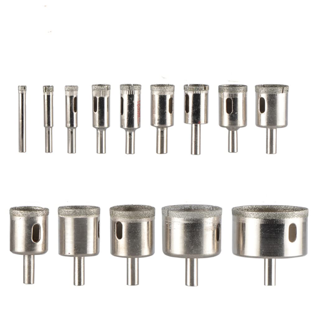 Broca de Sierra de Corona, Broca con Revestimiento de Diamante de 3 a 60 mm for baldosas, mármol, Vidrio, cerámica, Broca de Sierra Perforadora, Broca de Diamante(28pcs set1)