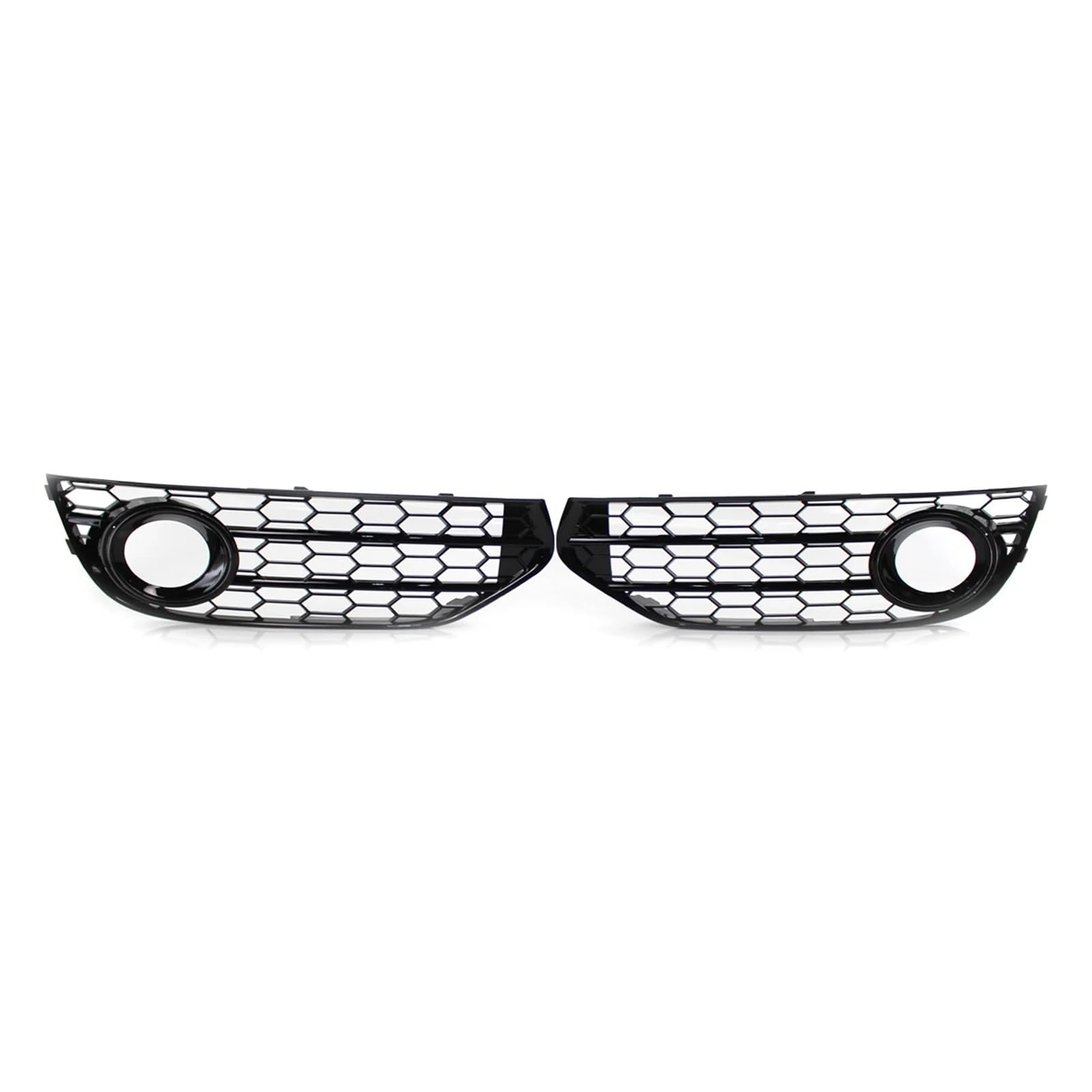 Fit For A-u-d-i A4 B8 B8.5 Allroad Quattro Wagon Fog Lamp Style Car Front Bumper Lower Grille Fog Light Grill(Chrome)