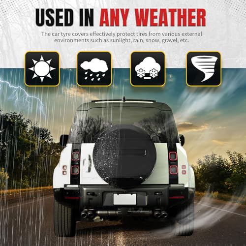 Image of Spare Tire Cover Compatible with Land Rover Defender 2020-2025 Wheel Cover for Defender 90 110 130 Stylish and Protective Accessory