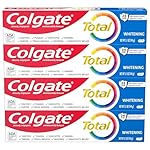 Colgate Total Whitening Toothpaste with Fluoride, 10 Benefits Including Sensitivity Relief and Stain Removal, Mint, 5.1 ounces (4 Pack)