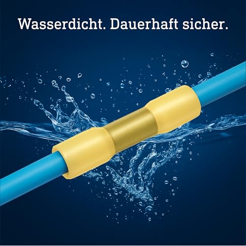 Steinel 6648 Crimpverbinder Ø 1.5 - 2.5 mm, 10 Stück, mit Innenkleber, wasserdicht-isoliert, stoßfest, wärme-schrumpfend, Blau