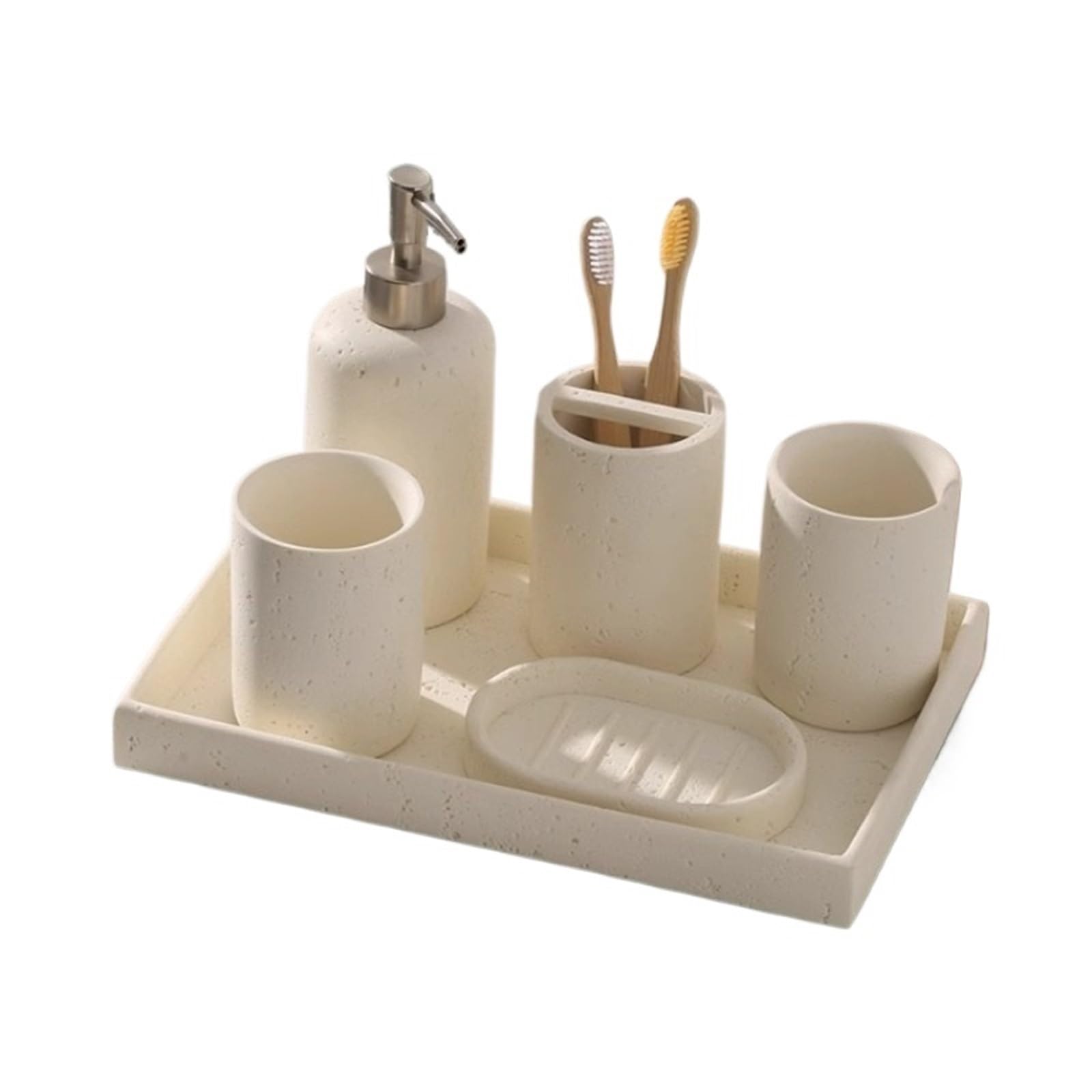 Bathroom Accessories Lotion Bottle Mouthwash Cup Soap Dish Minimalist Press-type Dispenser Toothbrush Holder Box