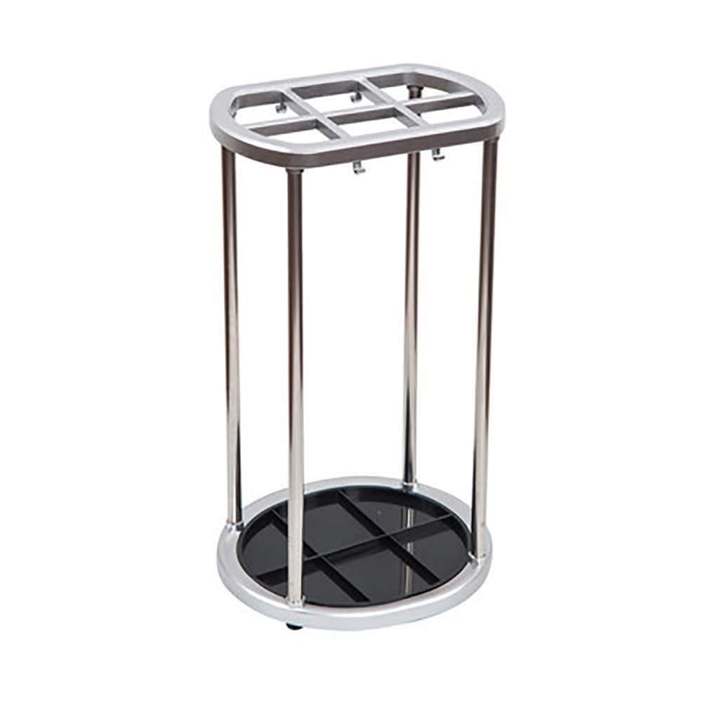 Porte-parapluie de sol en fer avec 6 trous pour rangement et seau multifonction