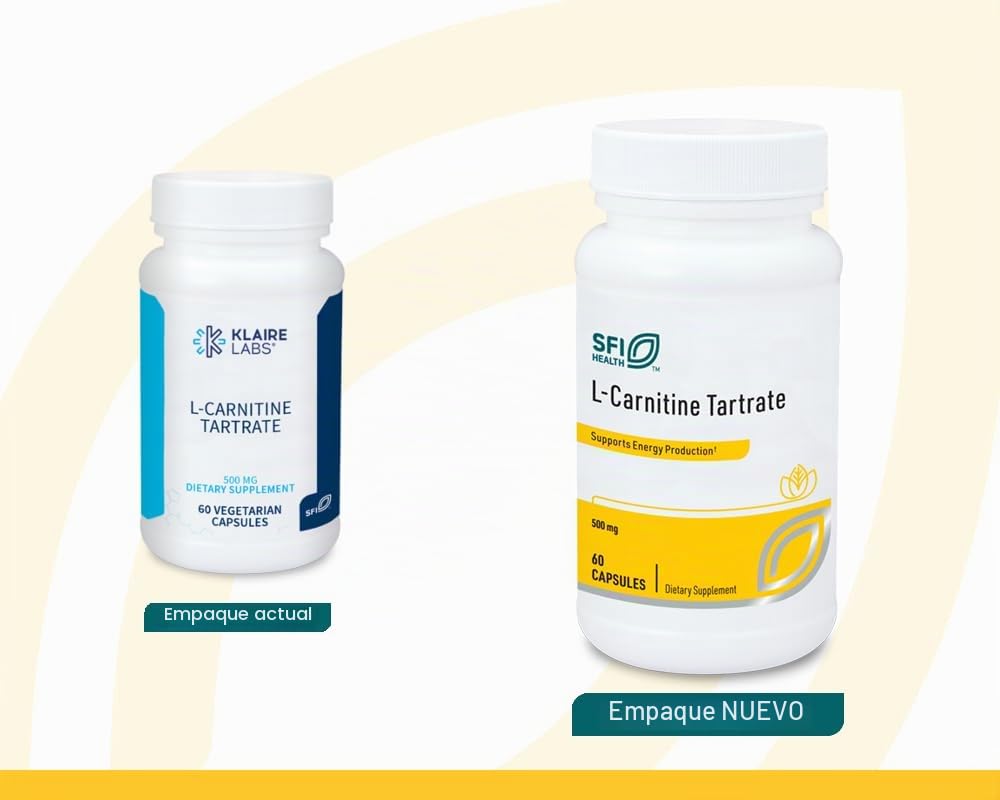 Klaire Labs SFI Health Tartrato de L-carnitina, 60 cápsulas