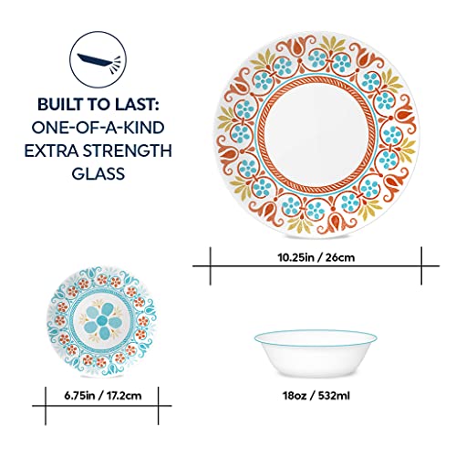 Corelle Terracotta Dreams Dinnerware Set For 6, 18 Pieces | Dinner Plates, Appetizer Plates, And 18 Oz Bowls | Dishwasher, Microwave, And Freezer Safe | Proudly Made In The Usa #TOP4