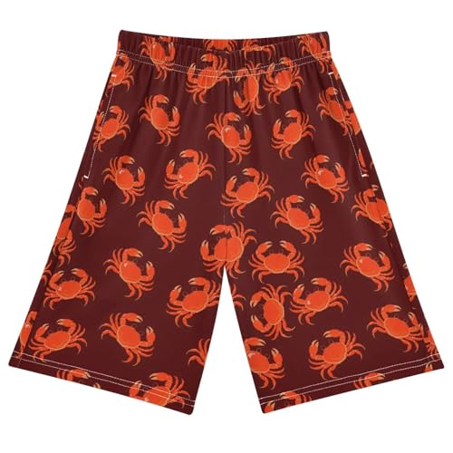 ALAZA Cartoon Crab Vintage Pajama Shorts Sleep Shorts Pant Lounge Pajama Bottoms Elastic Waist with Pockets