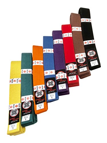 image for Ronin Brand Martial Arts Uniform Solid Colored Rank Belt – Yellow, G