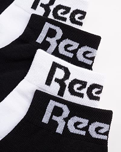 Image of Reebok Womens Quarter Socks Moisture Wicking Cushioned Ankle Socks, 12 Pack | Stretch Performance Fabric, Cushioned Heel & Toe, Secure Arch Support, Quarter Cut, Shoe Size 4-10