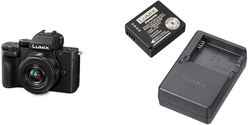 Panasonic LUMIX G100 Cámara de 4 K Cámara sin espejo Cámara Vlogging Micro Cuatro Tercios 4K 24p 30p vídeo (negro) con batería DMW-ZSTRV Lumix y