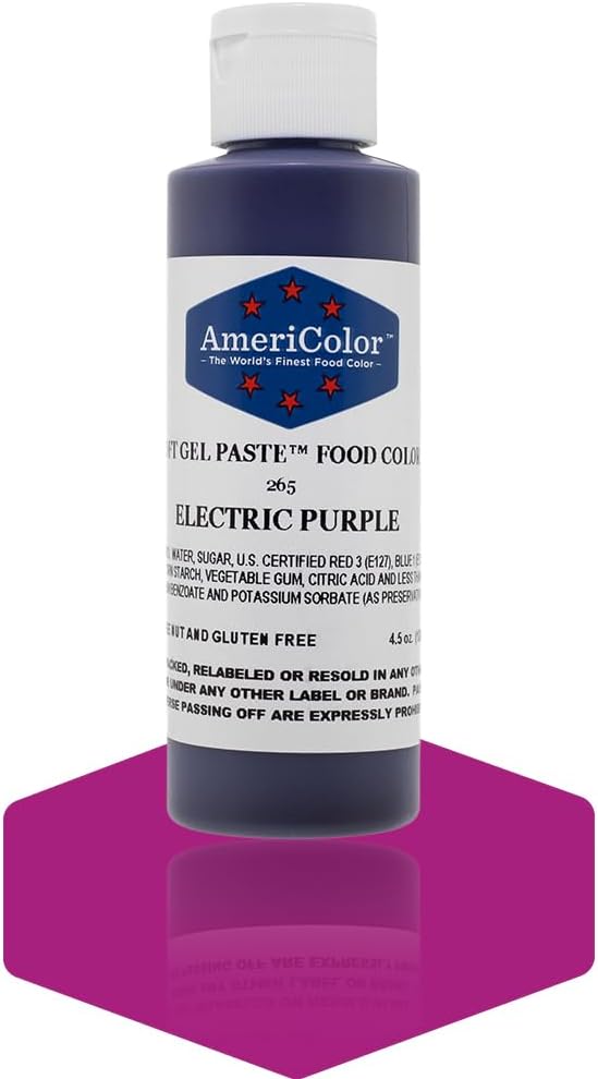 Americolor Soft Gel Paste Electric Food Coloring 4.5 oz. - Electric Purple