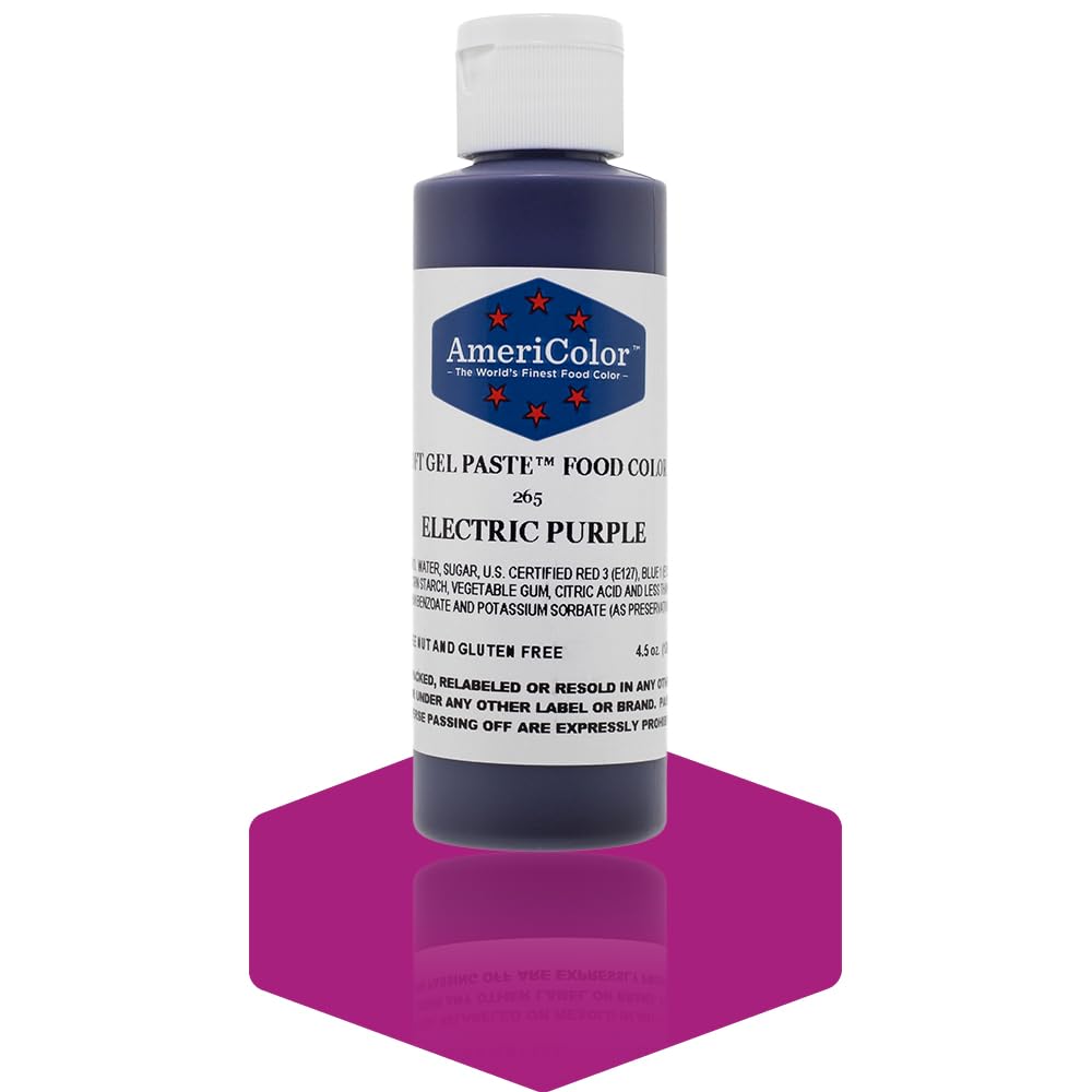 Soft Gel Paste Electric Food Coloring 4.5 oz. - Electric Purple