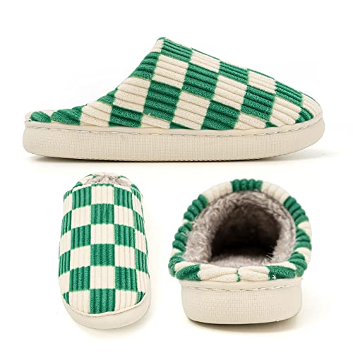 Image of Guyarns House Slippers for Women & Men - Fuzzy, Casual Indoor /Outdoor Shoes with Memory Foam & Faux Fur Lining