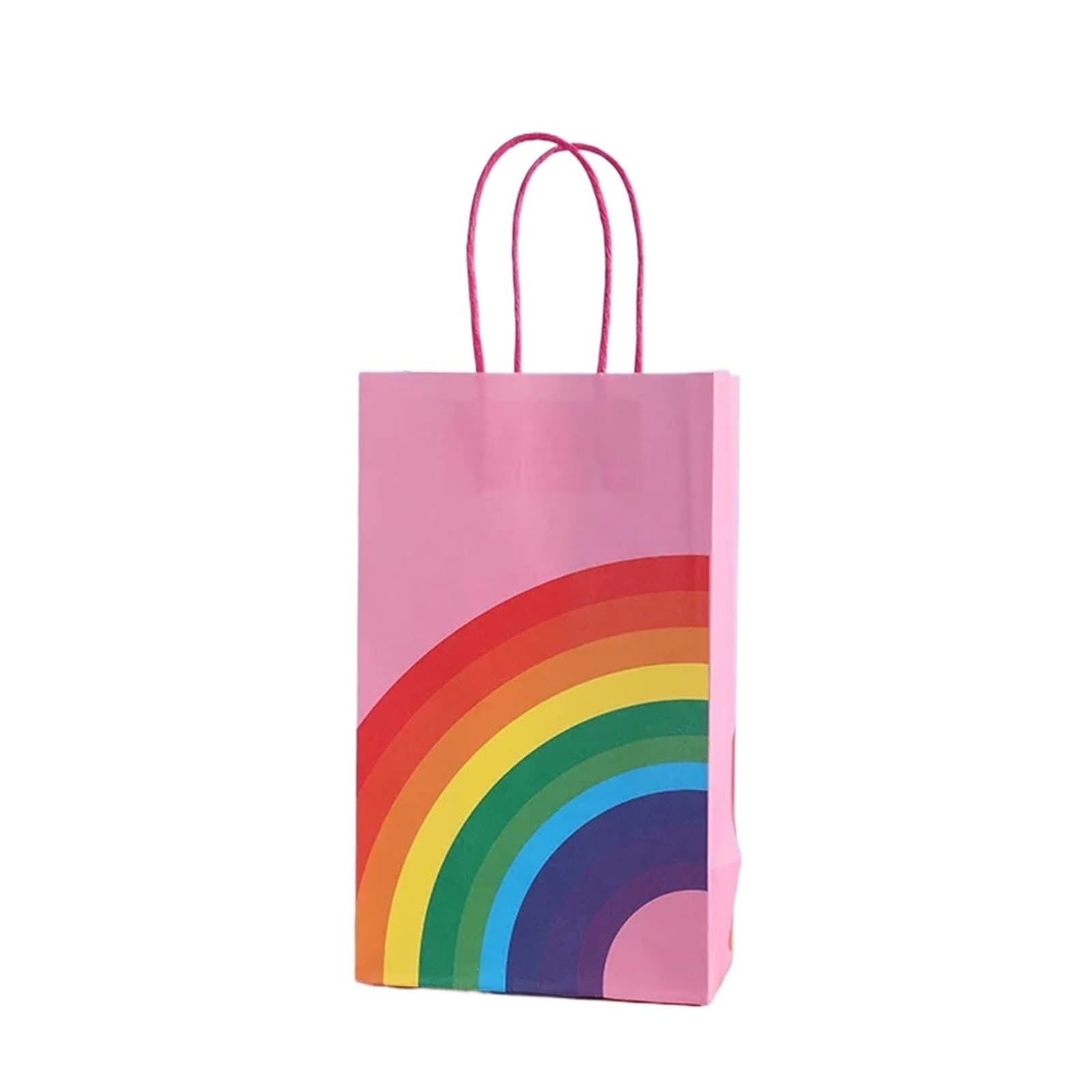Bolsa de papel mano con temática arcoíris 20 piezas para Envolver Regalos