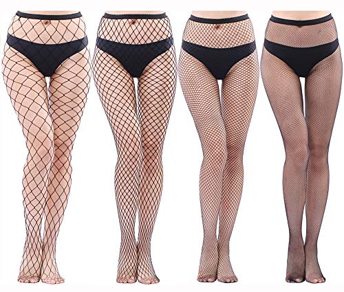 Image of EVERSWE High Waist Fishnet Tights, Thigh High Suspender Stockings