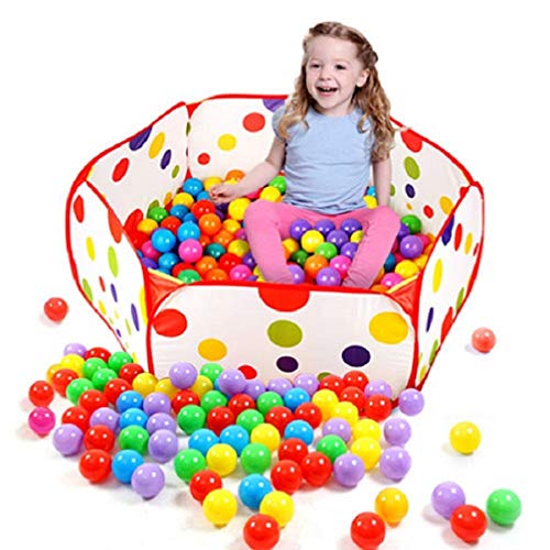 NUOBESTY 1M Kids Ball Pit Tent para crianças com argola de basquete e bolsa de armazenamento com zíp
