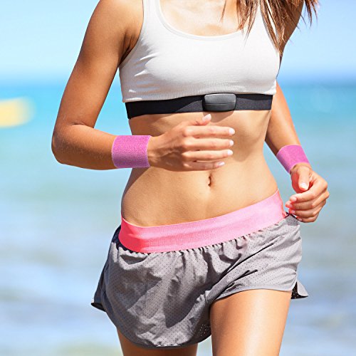 Image of Bememo 12 Pack Wristbands Sweatband for Women Men, Neon Colored Sport Wrist Bands, Tennis Football Basketball Sweatbands, Moisture Wicking Arm Bands for Working Out