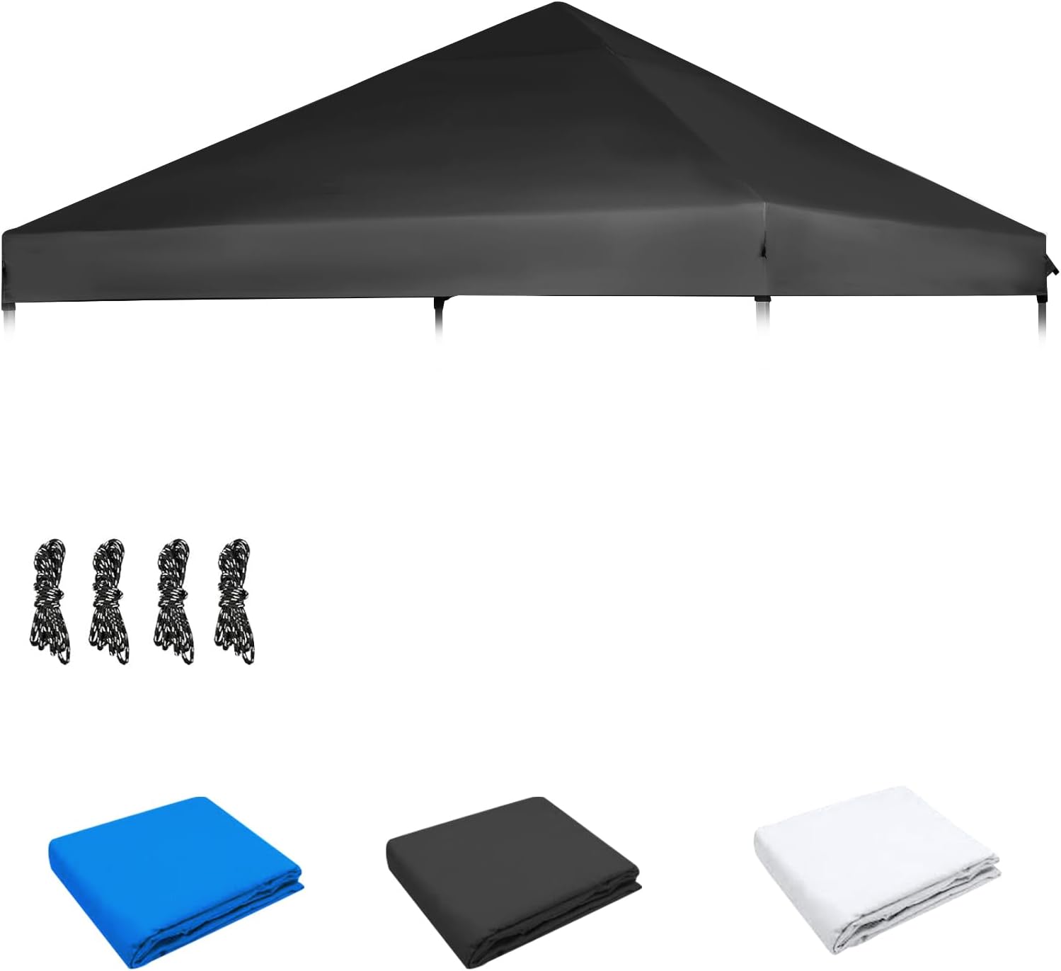 10x10 Canopy Replacement top, Waterproof Canopy Replacement Cover for Straight Leg Frame, Replacement Canopy top for Outdoor Garden Patio Camping Sun Shade.(Top Only)(Black)