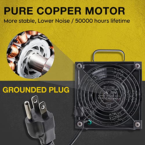 Image of KOTTO Solder Smoke Absorber Remover Fume Extractor Smoke Prevention Absorber DIY Working Fan for Soldering Station (Black)