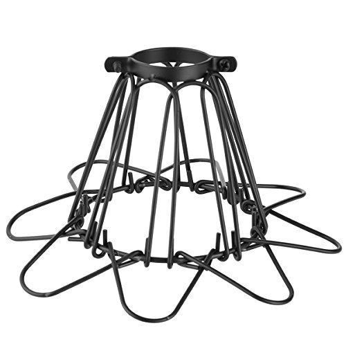 Licperron Black Industrial Vintage Style Light Cage For Pendant Lights, Antique Lamp Holders, Lamp Guard, Adjustable Lamp Cage, 4 Pack #TOP1