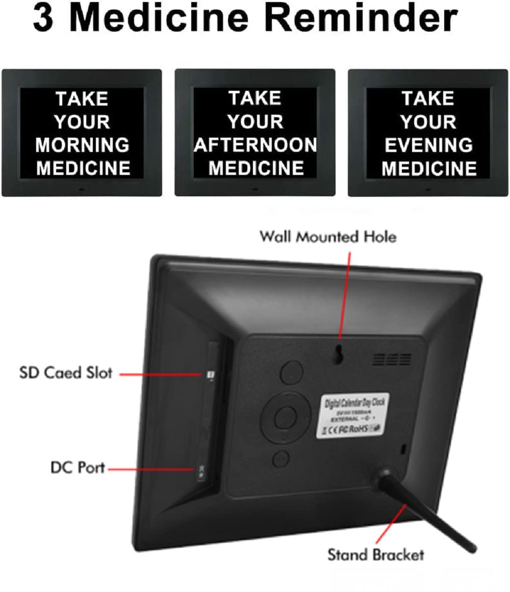 Trevi EC 886 Orologio Sveglia Digitale con Grande Display LED Multicolor, Suoneria Elettronica, Funzione Snooze e Funzione Dimmer, Presa USB per Ricarica Dispositivi, Nero