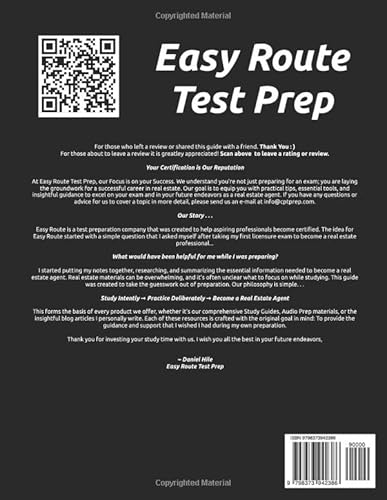 Independently Published Test Prep, Easy Route National Real Estate Salesperson License Exam Prep: Everything You Need To Become A Real Estate Agent → Study Guide thumb #1