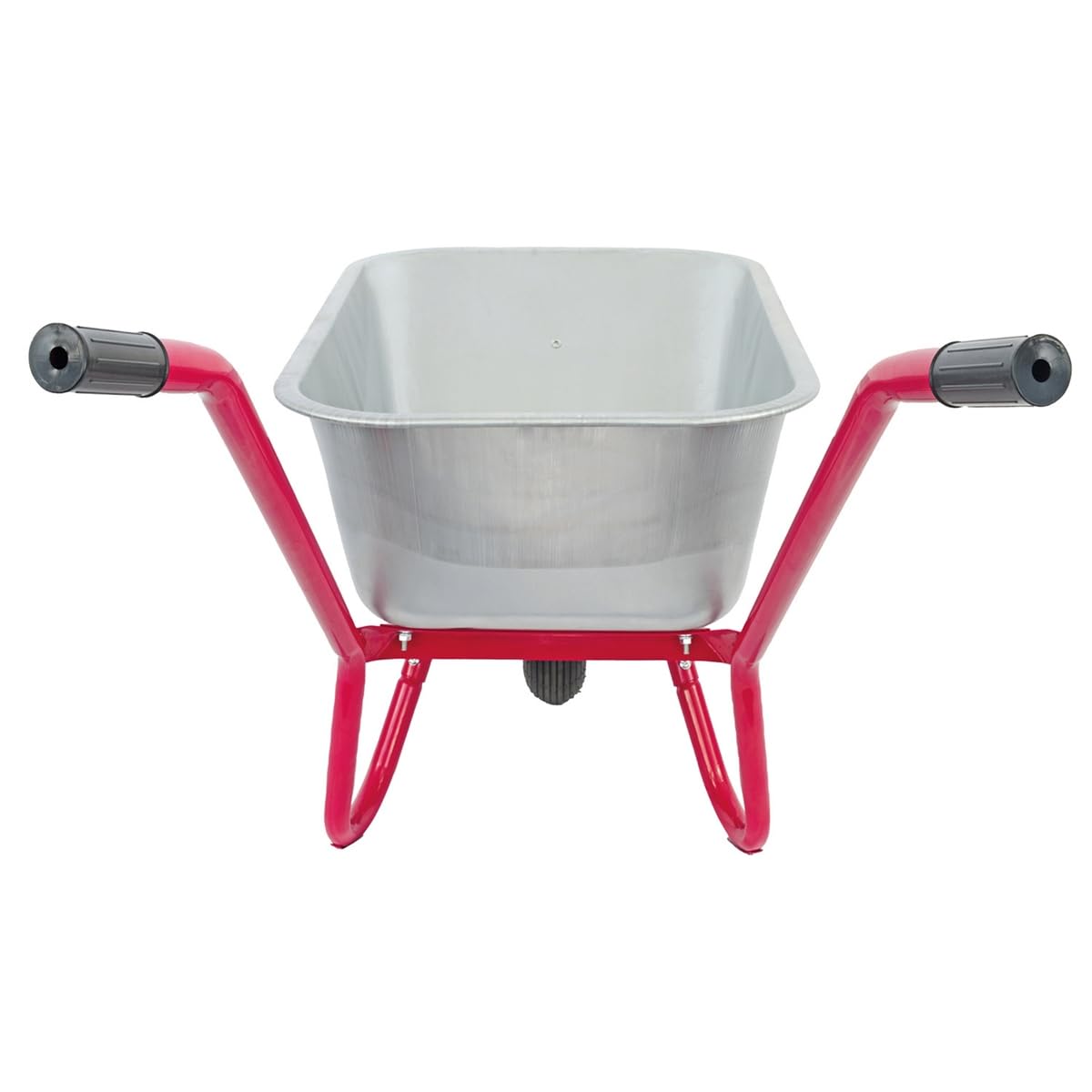 Matrix Schubkarre Profi 100l Liter 250 kg mit zusätzlichem Bodenblech pannensicheres PU-Rad Schubkarren groß Garten Scheibtruhe Bauschubkarre | Mulde verzinkt | Metall Felge mit Kugellager | Farbe rot