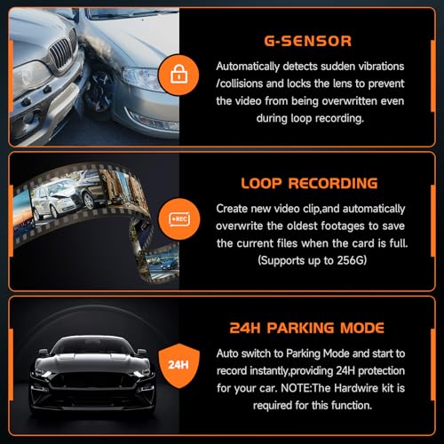 Veement Dash Cam Front 2.5K: Veement Mini Dash Cam For Cars, 1440P Car Camera With App thumb #5