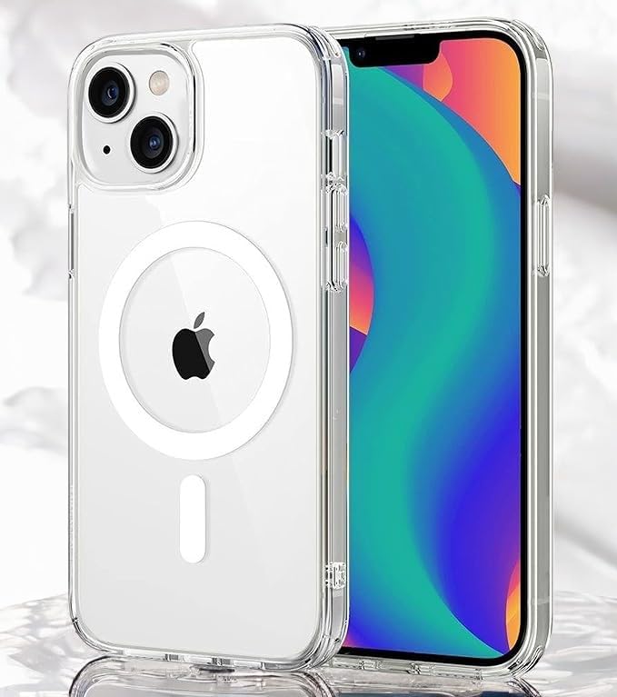 Clear Transparent Back Cover for iPhone 13/ iPhone 14 | Shockproof Design | Camera Protection Bump | Hard Back Case Cover | Compatible with Magsafe | (B0DCZ1K183) Amazon Price History, Amazon Price Tracker