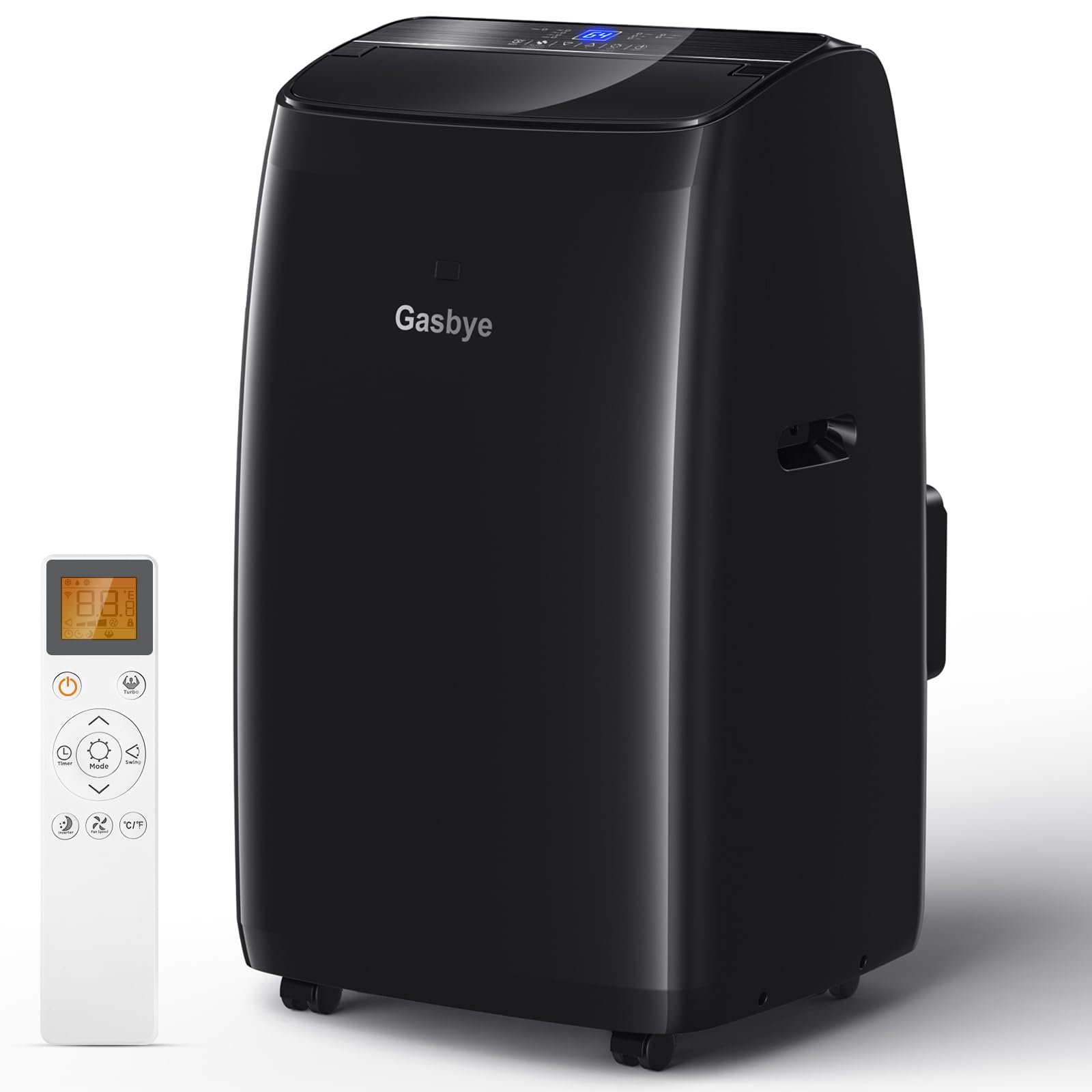 Dual Hose Portable Air Conditioner, [2024 Upgraded] Full DC Inverter Compressor, Energy-Saving 13.6 CEER, Low Noise (45dB), Cools Room up to 450 Sq.Ft., Backlit Remote Control, 10,000BTU, Black