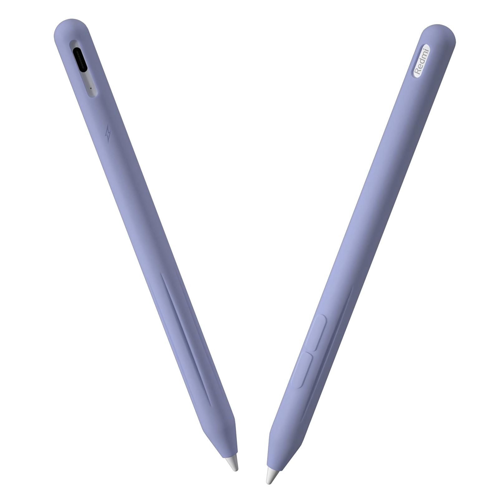 oboe silicone pencil case skin cover 'compatible with' redmi smart pen for redmi pad pro pen case (lavender grey) [stylus pencil is not included]