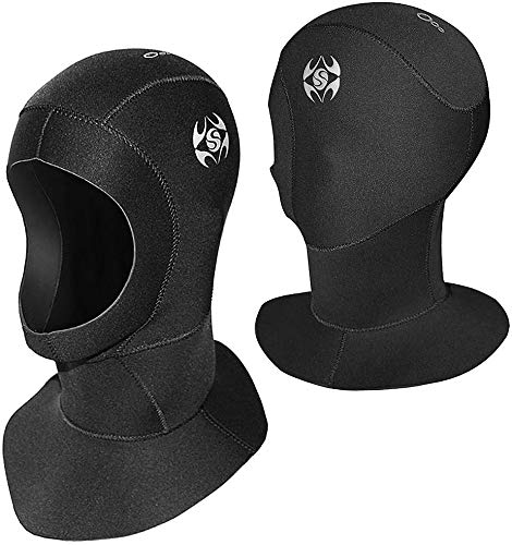 RZJZGZ Wetsuit Hood 3mm Snorkel Hat Thermal Neoprene Scuba Diving Hood Wetsuit Hat Cap with Flow Vent, Surfing Sailing Cap for Men Women …