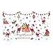Fablcrew Natale Vetrofanie Adesivi Babbo Natale Murali Decorazione Natale e Albero Adesivi Vetro Finestra - Merry Christmas Size 60x90cm