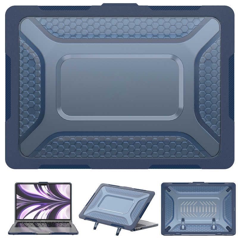 Generic Funda rígida compatible con MacBook Pro de 14 pulgadas (2021) A2442 (Couleur: azul oscuro) con soporte frontal y trasero